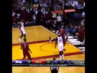 lebrons huge dunk on ben mclemore (vine)