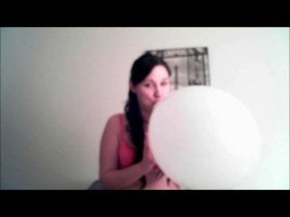 b2p white balloon in pink bra