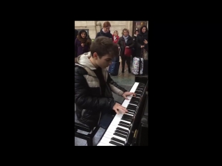 game at the train station, the day before christmas