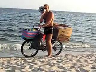 ice cream seller on the beach :))