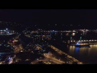 night tuapse from a height, very beautiful