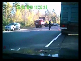 accident with trup scandinavia, driving from vyborg